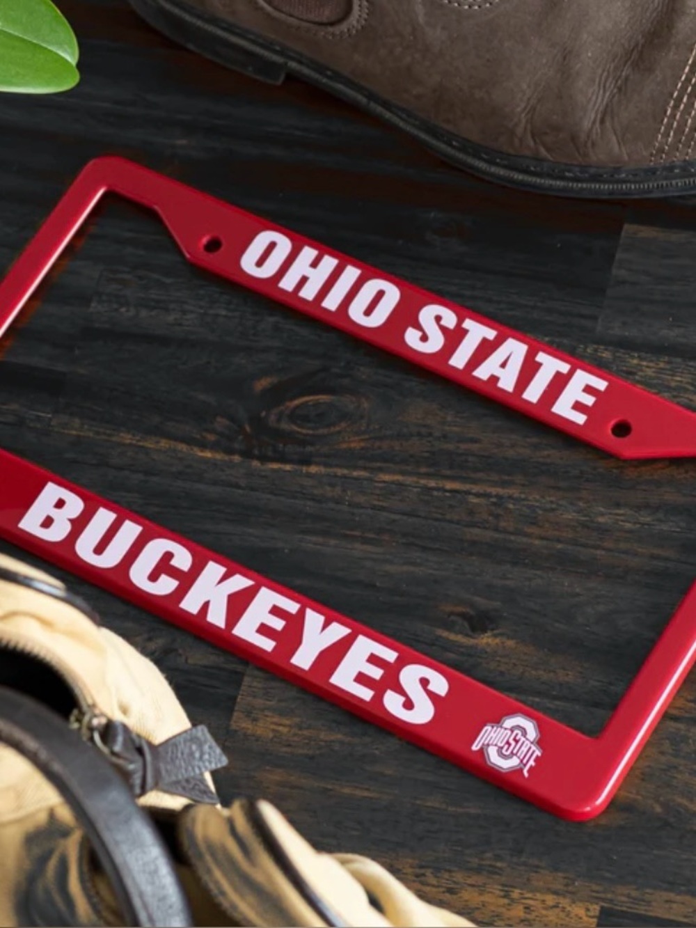 Ohio State Buckeyes Red License Plate Frame